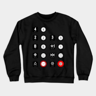 Elevator Funny Elevator Buttons Crewneck Sweatshirt